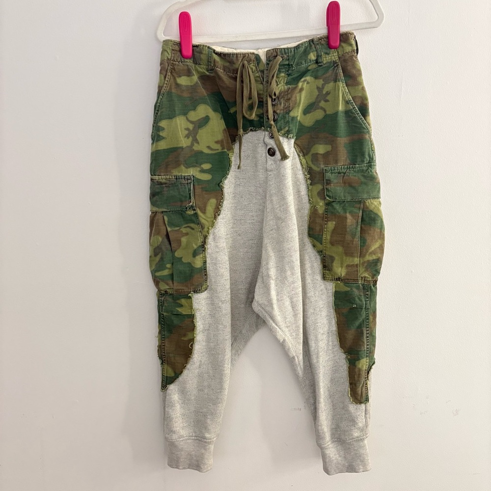 Greg Lauren Camo Fleece Lounge Pant Joggers